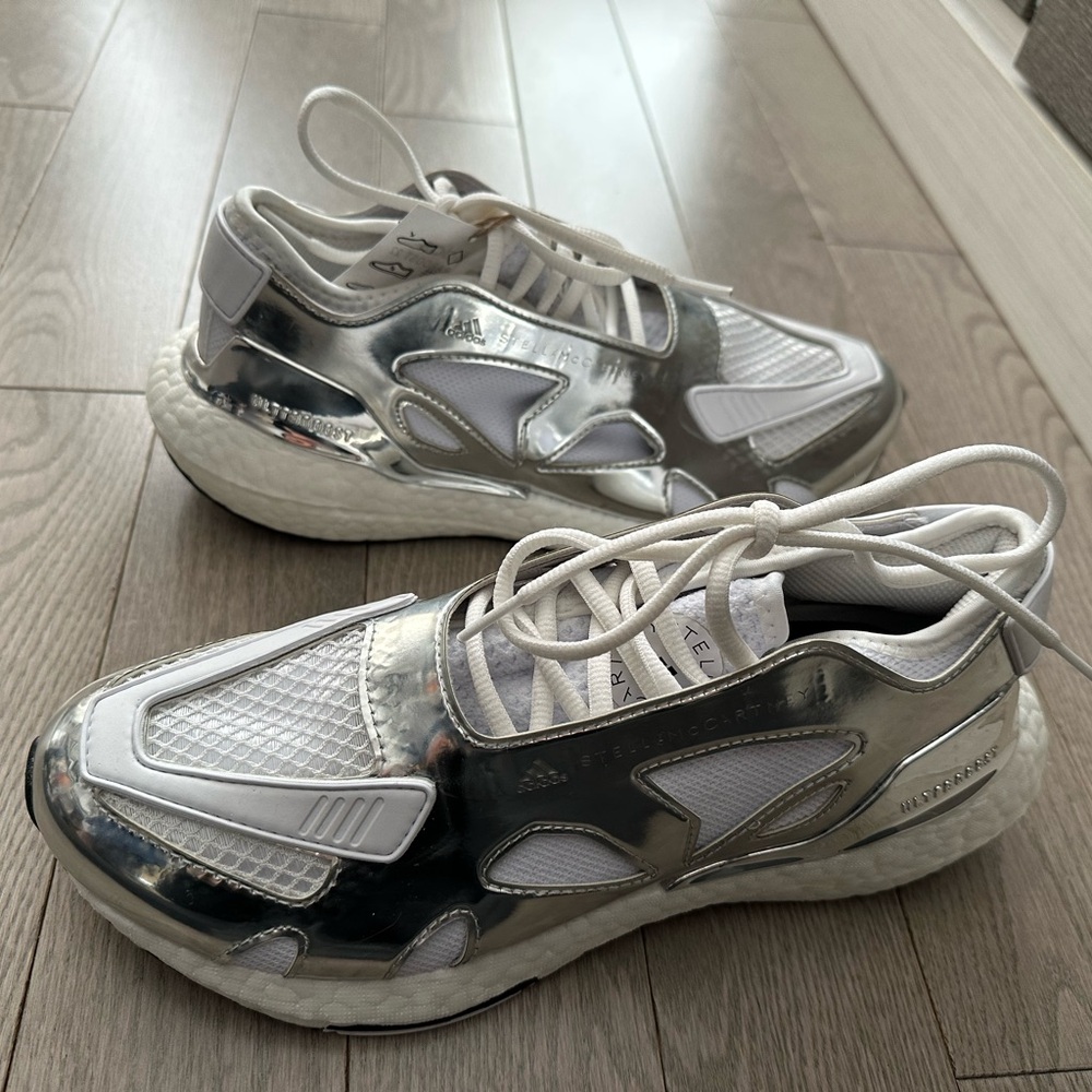 Adidas Stella McCartney Ultra Boost Metallic Mesh Sneakers Shoes New. Size 8